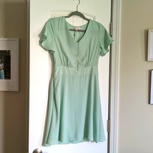 NWT Molly Bracken Mint Green Retro Mini Dress, size Small women's